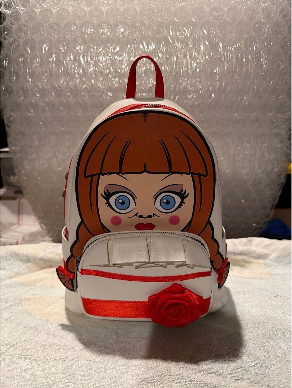 Loungefly Annabelle Doll Horror Cosplay Backpack NWT